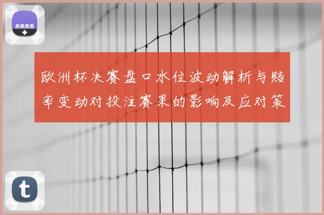 欧洲杯决赛盘口水位波动解析与赔率变动对投注赛果的影响及应对策略